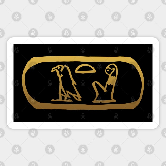 Mother in Ancient Egyptian Hieroglyphics. Magnet by hybridgothica